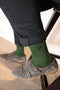 The Duke Ribbed Bamboo Socks - Putting Green, Set of 4