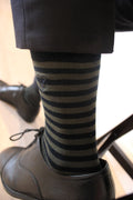 The Earl Striped Bamboo Socks - Midnight Blue, Set of 4