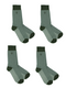 The Knight Herringbone Bamboo Socks - Sea Green, Set of 4