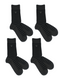 The Earl Striped Bamboo Socks - Ash Grey, Set of 4